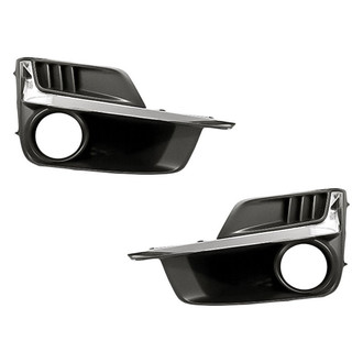 Replacement - Front Driver and Passenger Side Fog Light Bezel Set (Standard Line)