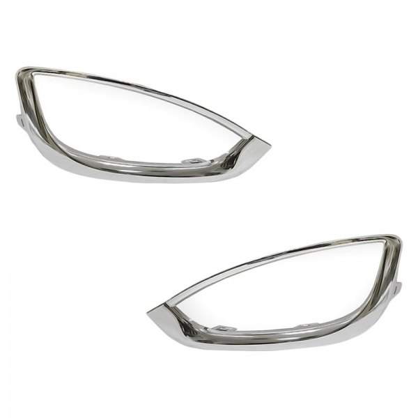 Replacement - Front Driver and Passenger Side Fog Light Bezel Set