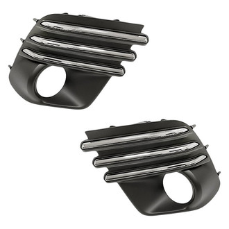 Replacement - Front Driver and Passenger Side Fog Light Bezel Set (Standard Line)