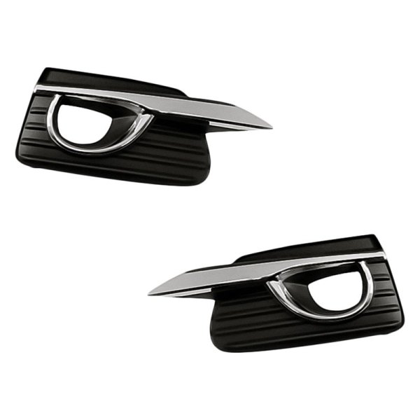 Replacement - Front Driver and Passenger Side Fog Light Bezel Set