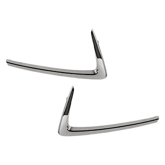 Replacement - Front Outer Driver and Passenger Side Bumper Cover Grille Molding Set (Standard Line)