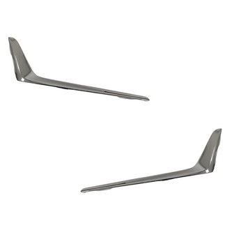 Replacement - Front Upper Driver and Passenger Side Bumper Cover Grille Molding Set (Standard Line)