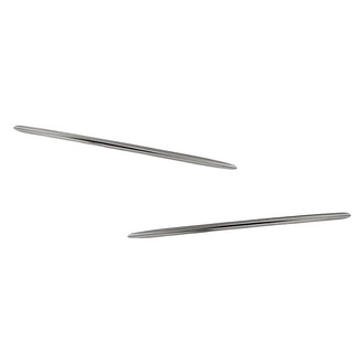 Replacement - Front Upper Driver and Passenger Side Bumper Cover Grille Molding Set (Standard Line)