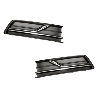 Replacement - Front Driver and Passenger Side Fog Light Cover Set (Standard Line)