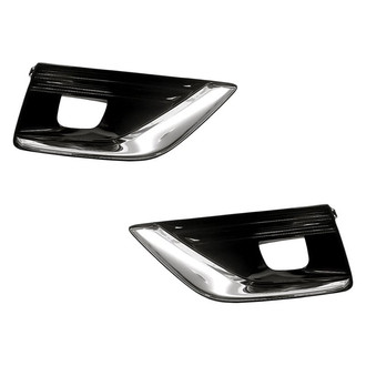 Replacement - Front Driver and Passenger Side Fog Light Bezel Set (Standard Line)