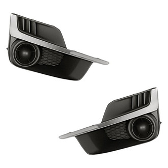 Replacement - Front Driver and Passenger Side Fog Light Cover Set (Standard Line)