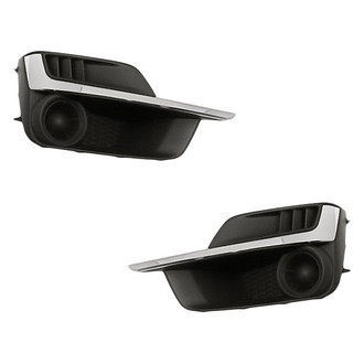 Replacement - Front Driver and Passenger Side Fog Light Cover Set (Standard Line)