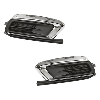 Replacement - Front Driver and Passenger Side Fog Light Cover Set (Standard Line)