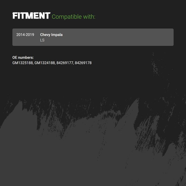 2014-2019 Chevrolet Impala LS Passenger Side Door Mirror Glass Non-Heated Convex - GM1325188 - Partify - Foto 2