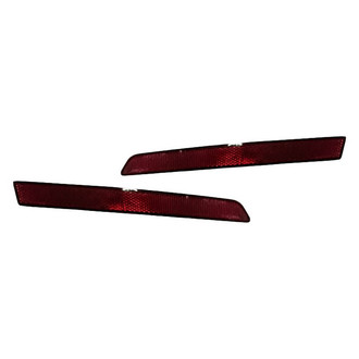 Replacement - Rear Inner Driver and Passenger Side Bumper Reflector Set (CAPA Certified)