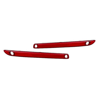 Replacement - Rear Driver and Passenger Side Bumper Reflector Set (CAPA Certified)