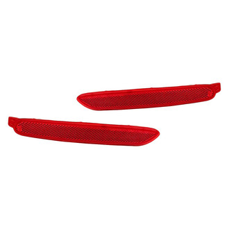 Replacement - Rear Driver and Passenger Side Bumper Reflector Set (CAPA Certified)