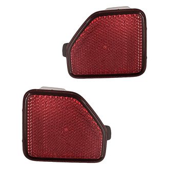 Replacement - Rear Driver and Passenger Side Bumper Reflector Set (CAPA Certified)