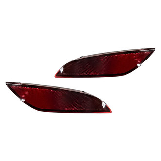 Replacement - Rear Driver and Passenger Side Bumper Reflector Set (CAPA Certified)