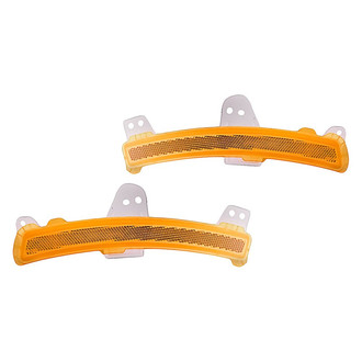 Replacement - Front Driver and Passenger Side Bumper Reflector Set (Standard Line)