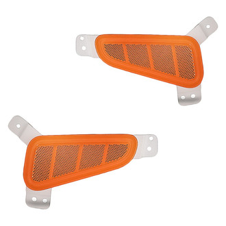 Replacement - Front Driver and Passenger Side Bumper Reflector Set (Standard Line)