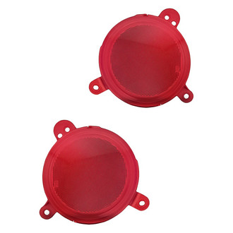 Replacement - Rear Driver and Passenger Side Bumper Reflector Set (CAPA Certified)