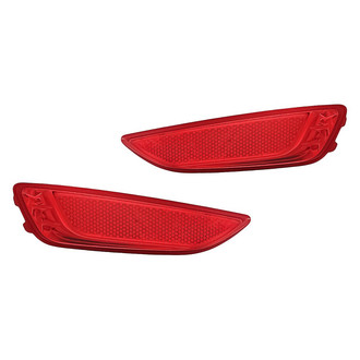 Replacement - Rear Driver and Passenger Side Bumper Reflector Set (CAPA Certified)