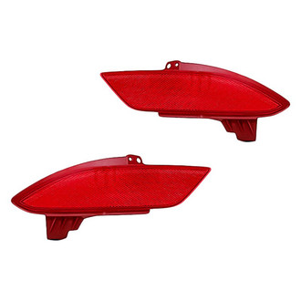 Replacement - Rear Driver and Passenger Side Bumper Reflector Set (CAPA Certified)