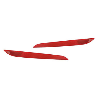 Replacement - Rear Driver and Passenger Side Bumper Reflector Set (CAPA Certified)
