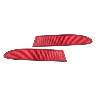 Replacement - Rear Driver and Passenger Side Bumper Reflector Set (CAPA Certified)