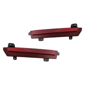 Replacement - Rear Driver and Passenger Side Bumper Reflector Set (CAPA Certified)