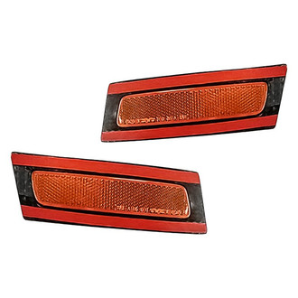 Replacement - Front Driver and Passenger Side Bumper Reflector Set (Standard Line)