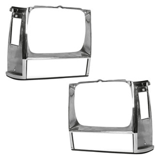 Replacement - Driver and Passenger Side Headlight Bezel Set (Standard Line)