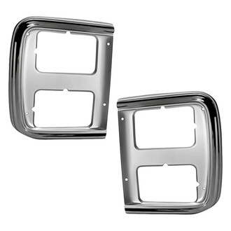 Replacement - Driver and Passenger Side Headlight Bezel Set (Standard Line)