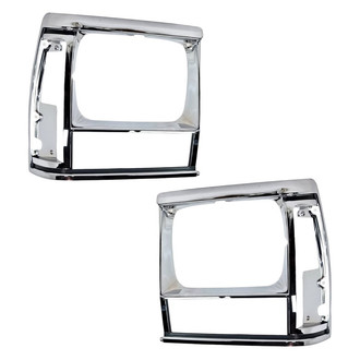 Replacement - Driver and Passenger Side Headlight Bezel Set (Standard Line)