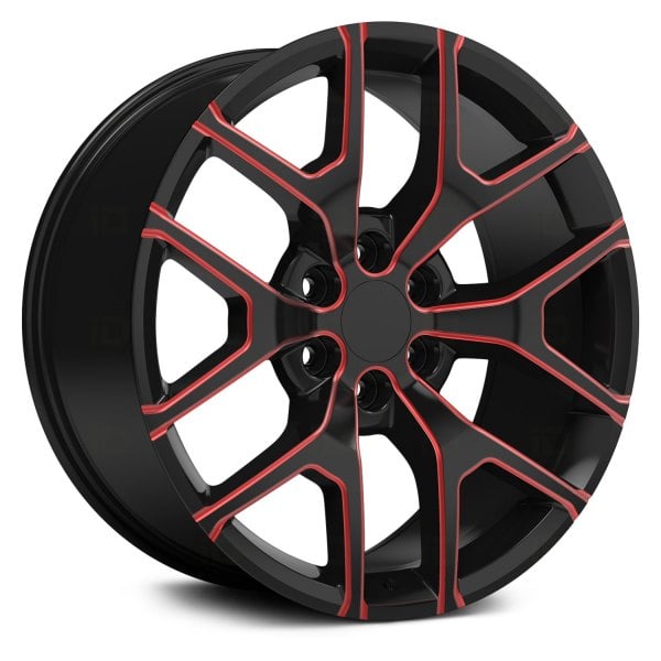 REPLICA® 288 Wheels - Black with Red Milled Accents Rims