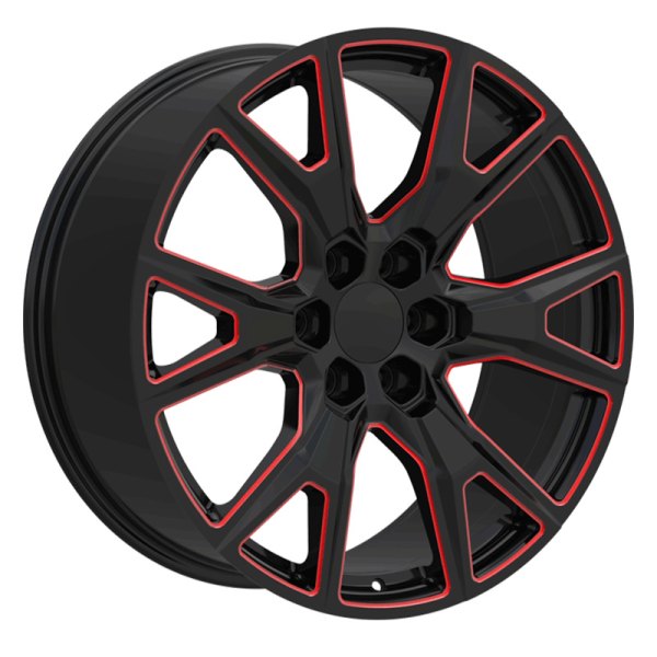 REPLICA® - 368 Black with Red Milled Accents