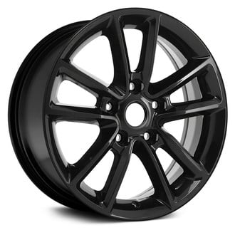 Replikaz® - Double 5-Spoke Painted Black 17x6.5 Alloy Factory Wheel - Replica