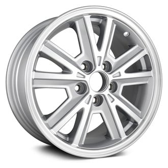 Replikaz® - 5 V-Spoke Machined Face with Painted Silver Inset in Spokes and Painted Silver Pockets 16x7 Alloy Factory Wheel - Replica