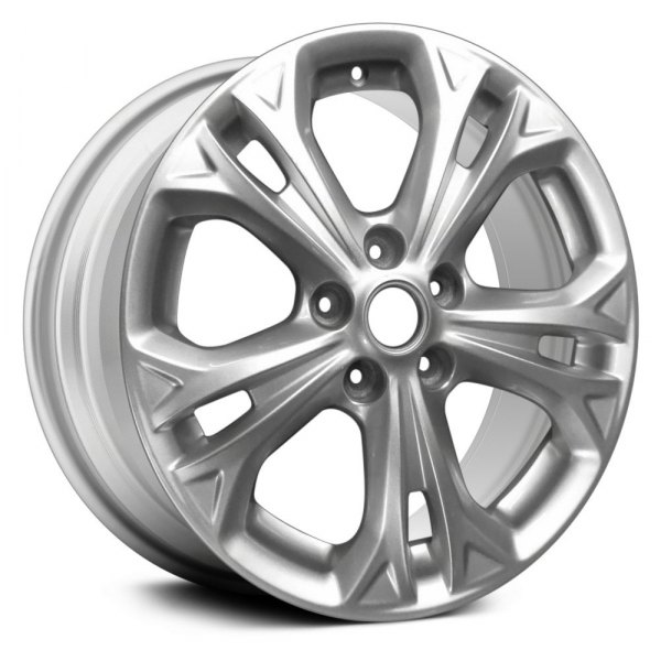 Replikaz® - 17 x 7.5 Double 5-Spoke Silver Alloy Factory Wheel (Replica)