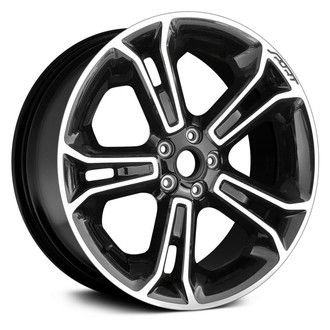 Replikaz® - 5 Split-Spoke Machined Face with Painted Black Vents 20x9 Alloy Factory Wheel - Replica