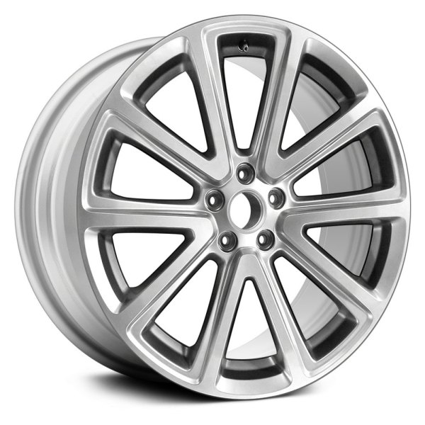 Replikaz® - 20 x 8.5 5 V-Spoke Machined Face with Painted Gray Pockets Alloy Factory Wheel (Replica)