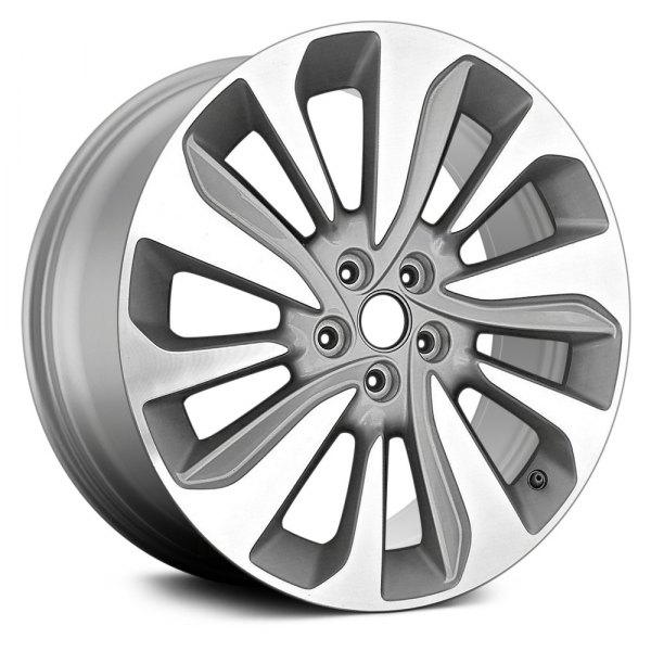 Replikaz® - 18 x 7 10 Spiral-Spoke Machined and Light Argent Alloy Factory Wheel (Replica)