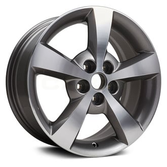 Replikaz® - 5-Spoke Polished Face with Painted Charcoal Pockets 17x7 Alloy Factory Wheel - Replica