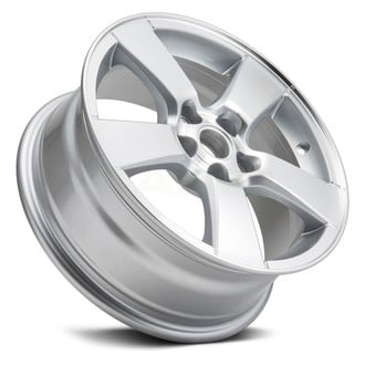 5-Spoke Silver Machined 16x6.5 Alloy Factory Wheel, Replica - Angle View