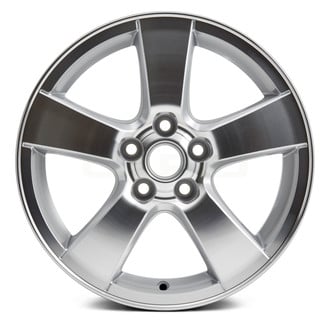 5-Spoke Silver Machined 16x6.5 Alloy Factory Wheel, Replica - Front View