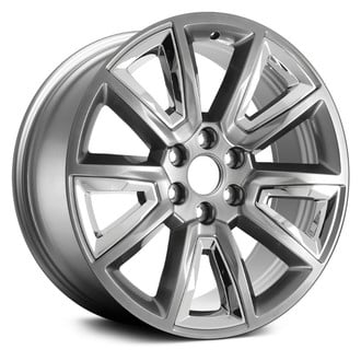 Replikaz® - 5 V-Spoke Painted Medium Hyper Silver with 5 Chrome Inserts 22x9 Alloy Factory Wheel - Replica