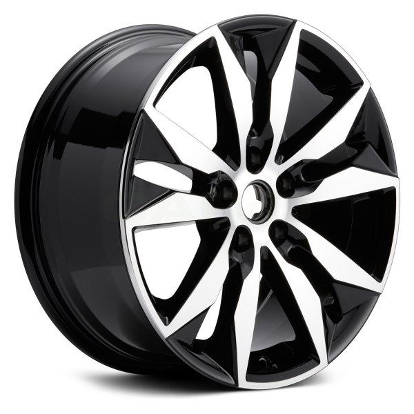 Replikaz® - 18 x 8.5 5 V-Spoke Black with Machined Face Alloy Factory Wheel (Replica)
