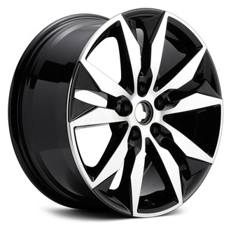 Replikaz® - 5 V-Spoke Machined Face with Painted Black Pockets 18x8.5 Alloy Factory Wheel - Replica