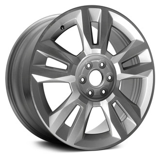 Replikaz® - Double 5-Spoke Machined Face with Painted Silver Pockets 22x9 Alloy Factory Wheel - Replica