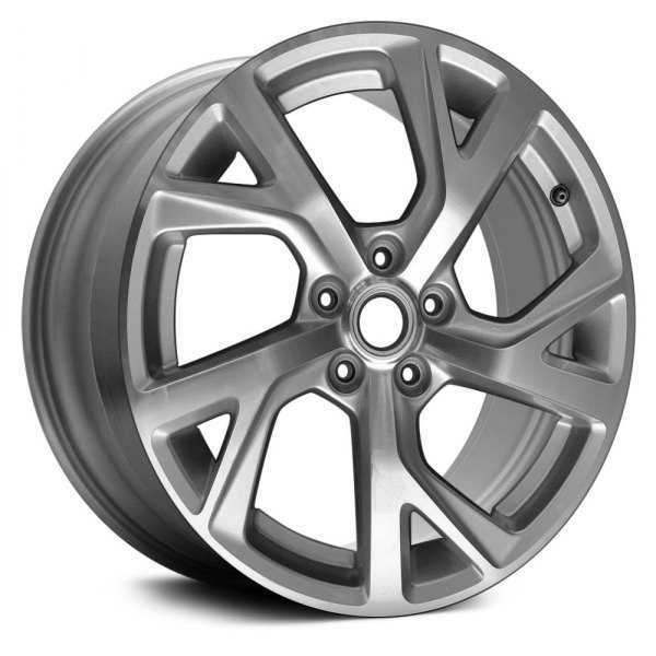 Replikaz® - 18 x 7 5 Double Spiral-Spoke Machined Face with Silver Insets and Pockets Alloy Factory Wheel (Factory Take Off)
