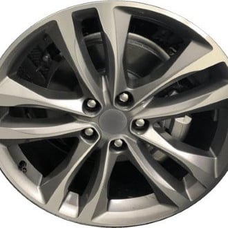 Replikaz® - 5-Spoke Machined Face with Painted Gray Spoke Inset and Painted Gray Pockets 19x8.5 Alloy Factory Wheel - Replica