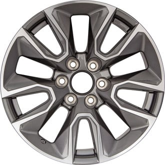Replikaz® - 10 I-Spoke Machined Face with Painted Charcoal Pockets 20x9 Alloy Factory Wheel - Replica