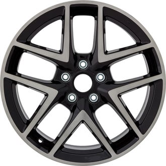 Replikaz® - 10 I-Spoke Machined Smoked and Black 18x8 Alloy Factory Wheel - Replica