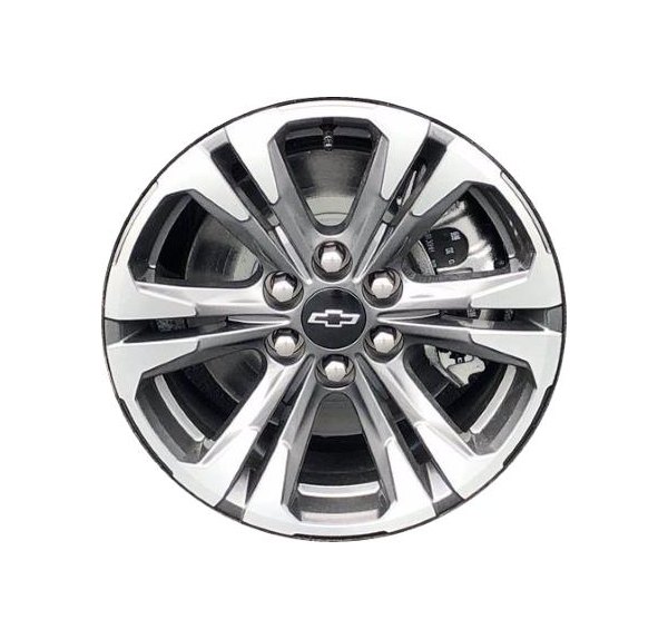Replikaz® - 17 x 8 6 Split-Spoke Machined Face with Painted Gray Vents Alloy Factory Wheel (Factory Take Off)